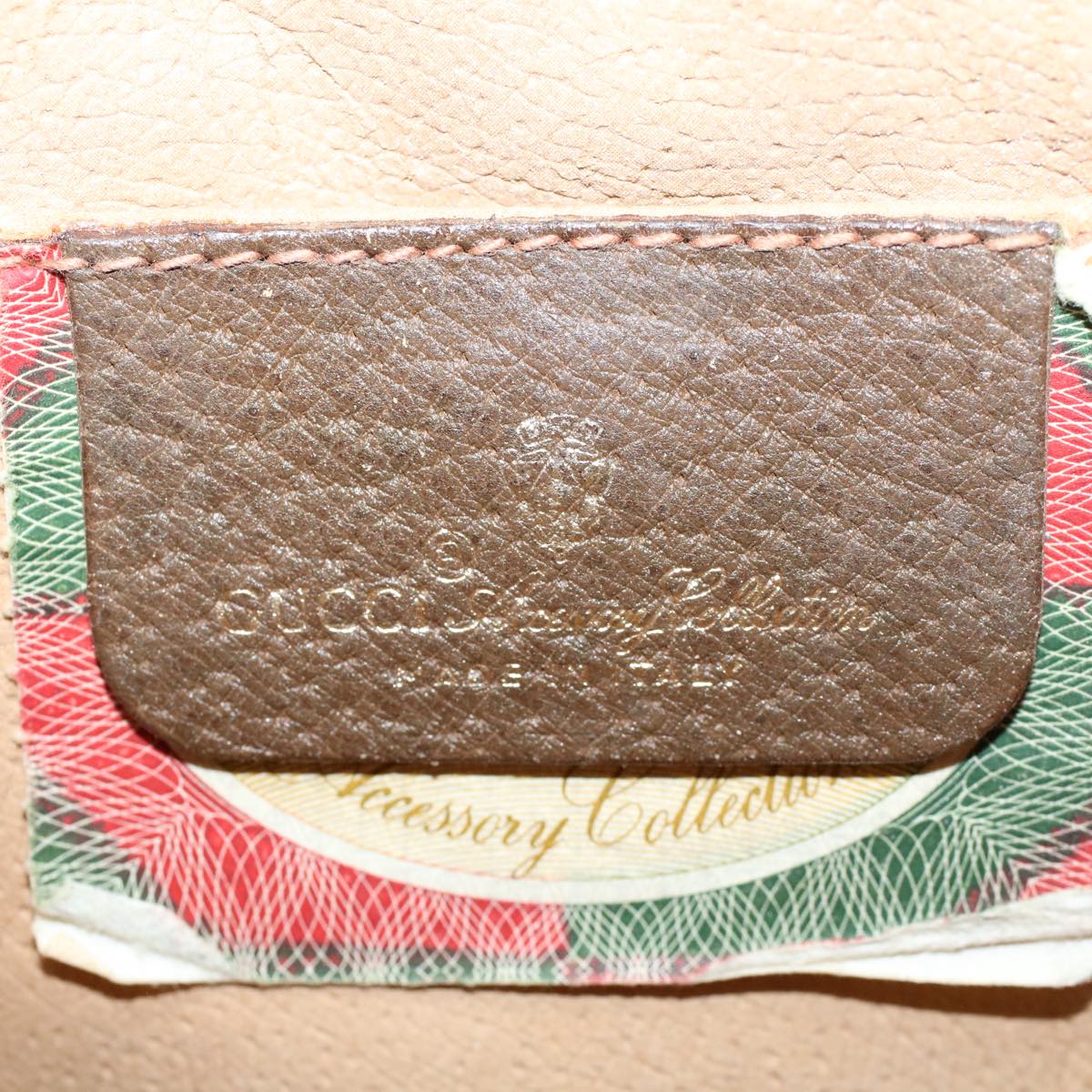 GUCCI GG Supreme Web Sherry Line Clutch Bag Beige Red Green 89 01 033 59621