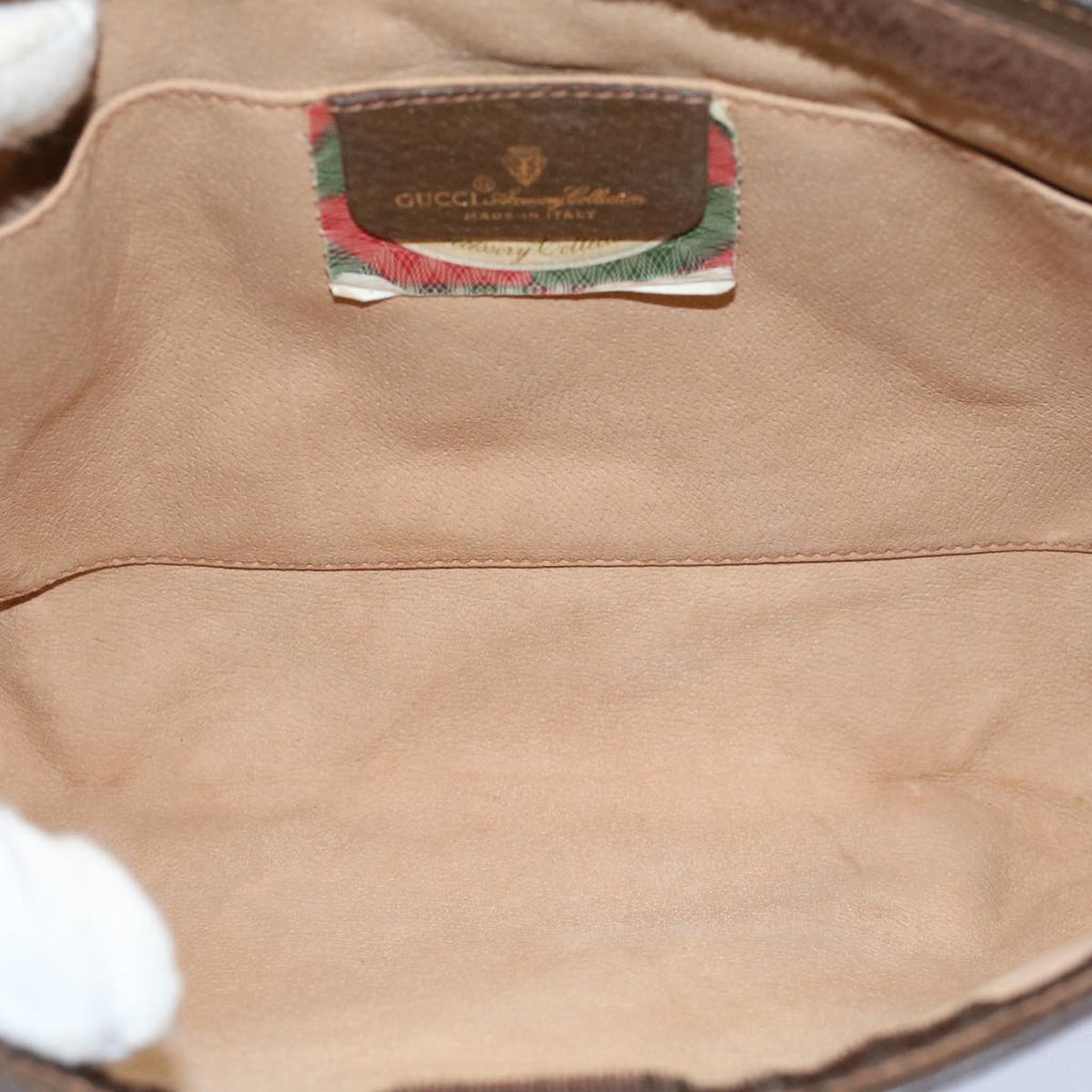 GUCCI GG Supreme Web Sherry Line Clutch Bag Beige Red Green 89 01 033 59621