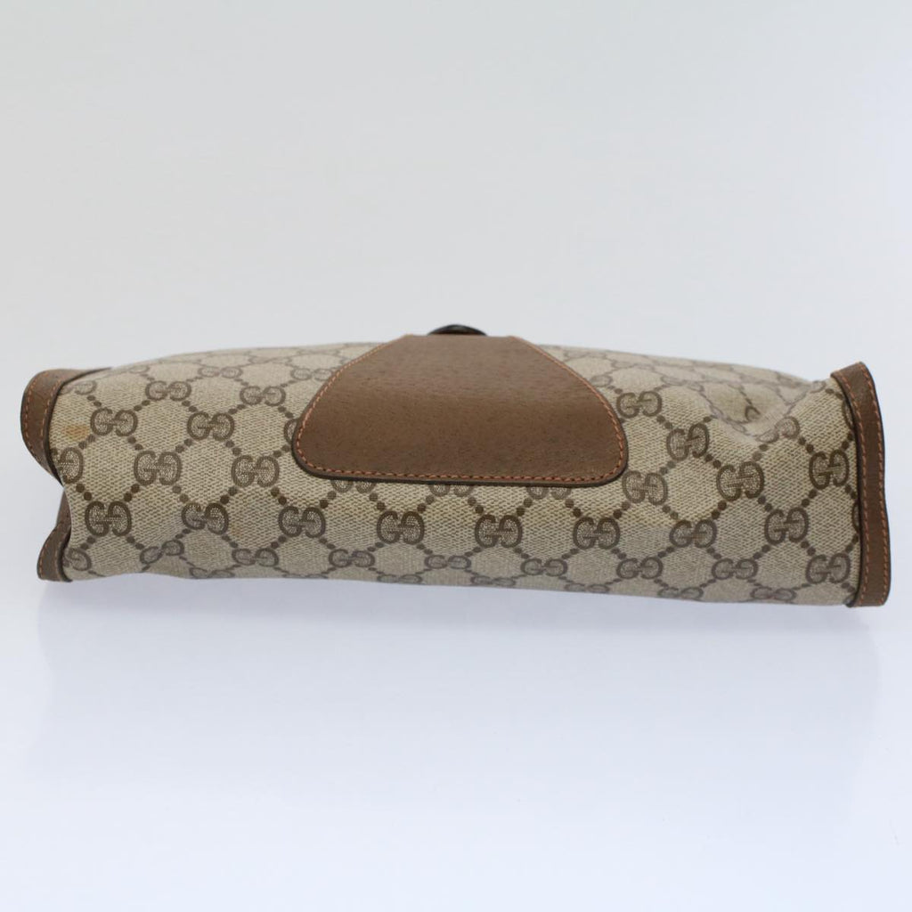 GUCCI GG Supreme Web Sherry Line Clutch Bag Beige Red Green 89 01 033 59621