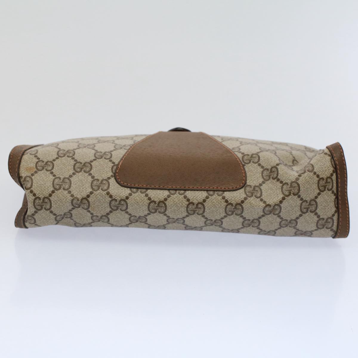 GUCCI GG Supreme Web Sherry Line Clutch Bag Beige Red Green 89 01 033 59621