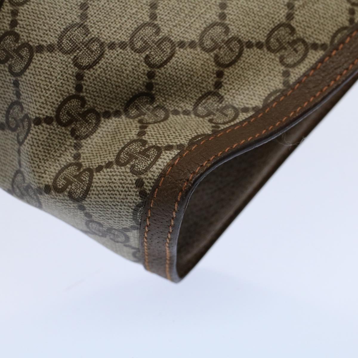 GUCCI GG Supreme Web Sherry Line Clutch Bag Beige Red Green 89 01 033 59621
