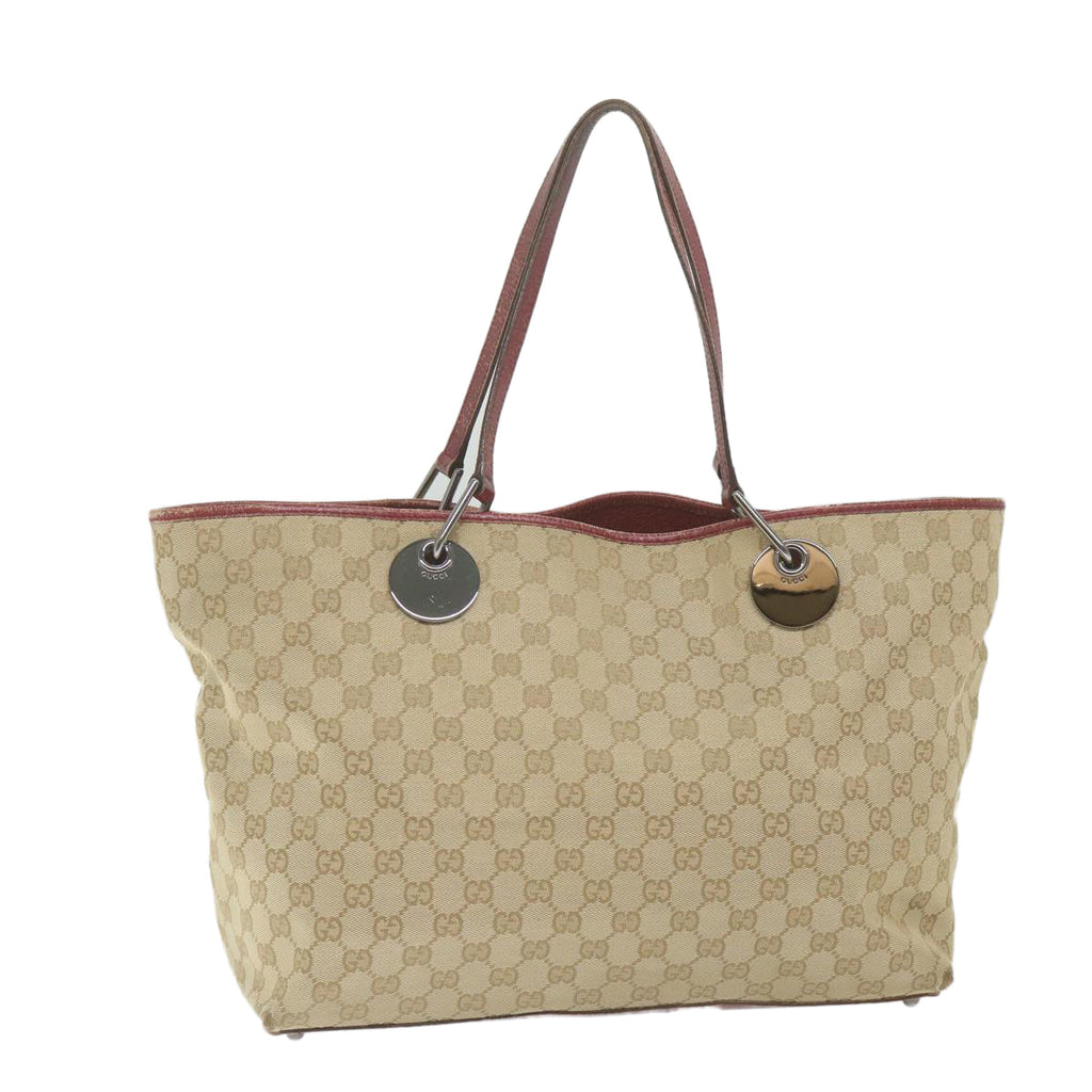 GUCCI GG Canvas Tote Bag Beige 120838 59708