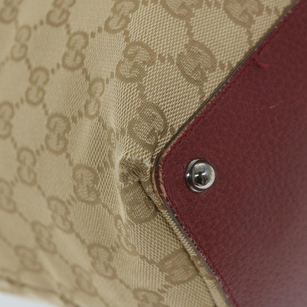 GUCCI GG Canvas Tote Bag Beige 120838 59708