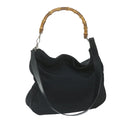 GUCCI Bamboo Shoulder Bag Nylon 2way Black 001 1705 1577 59710