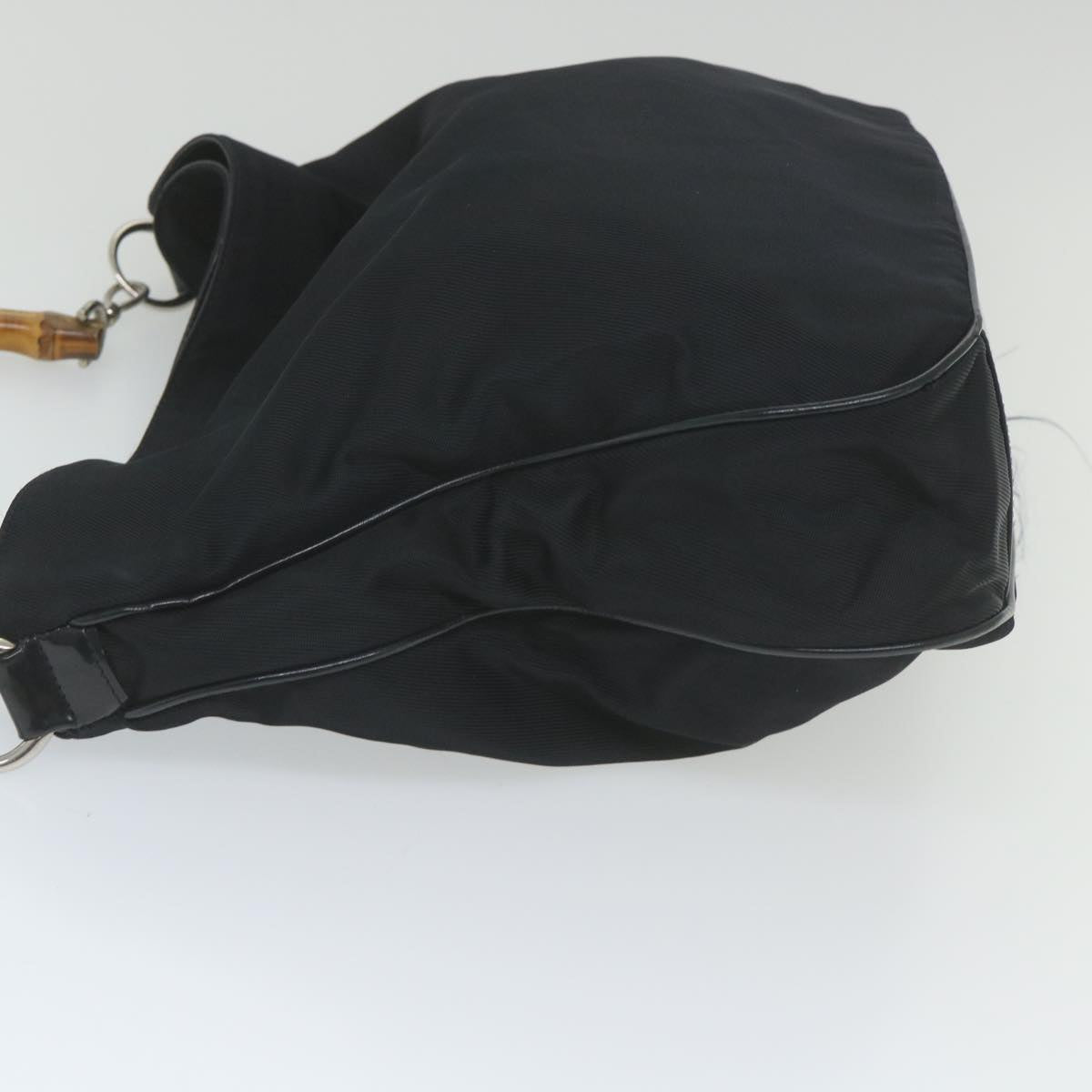GUCCI Bamboo Shoulder Bag Nylon 2way Black 001 1705 1577 59710