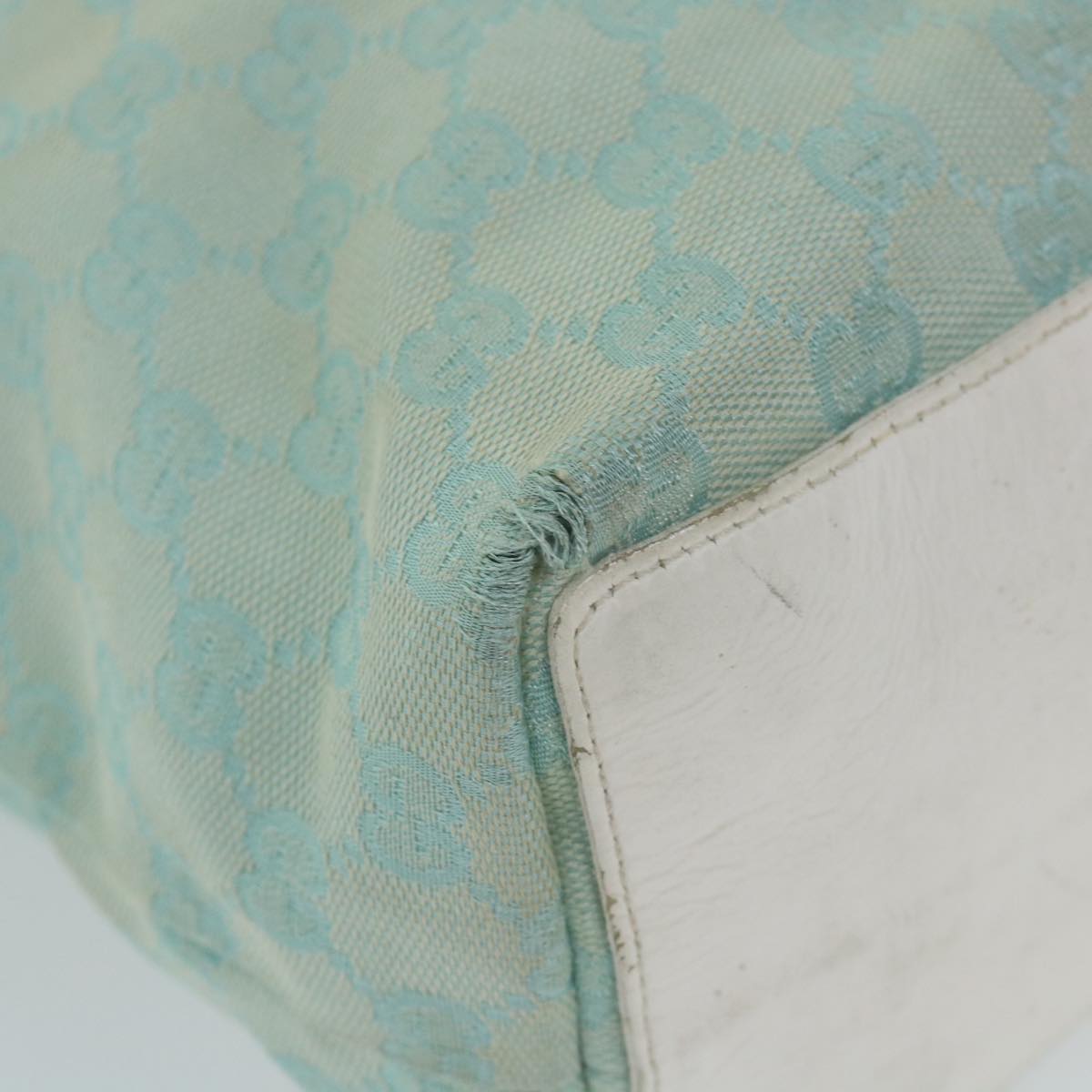 GUCCI GG Canvas Tote Bag Light Blue 0021098 59713