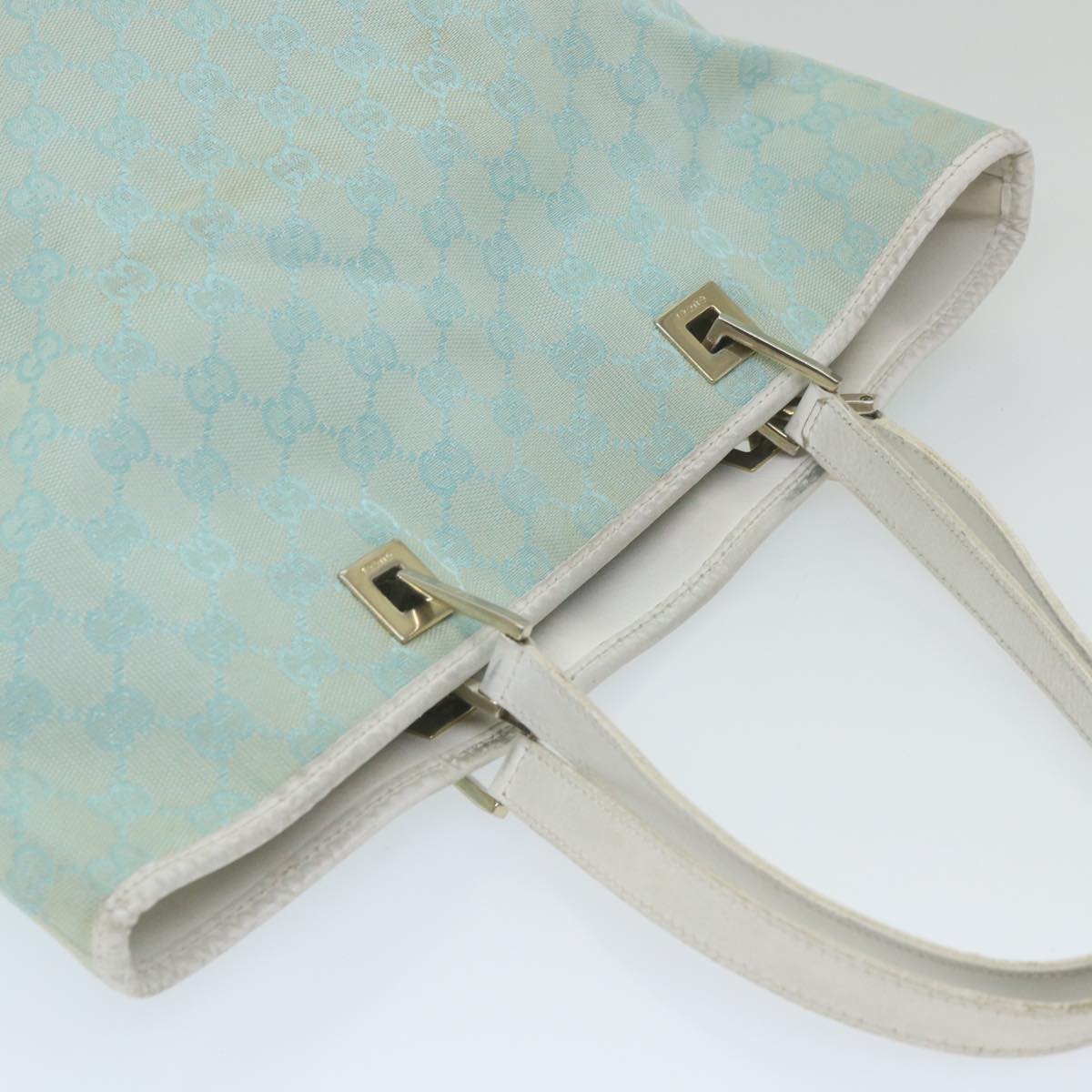 GUCCI GG Canvas Tote Bag Light Blue 0021098 59713