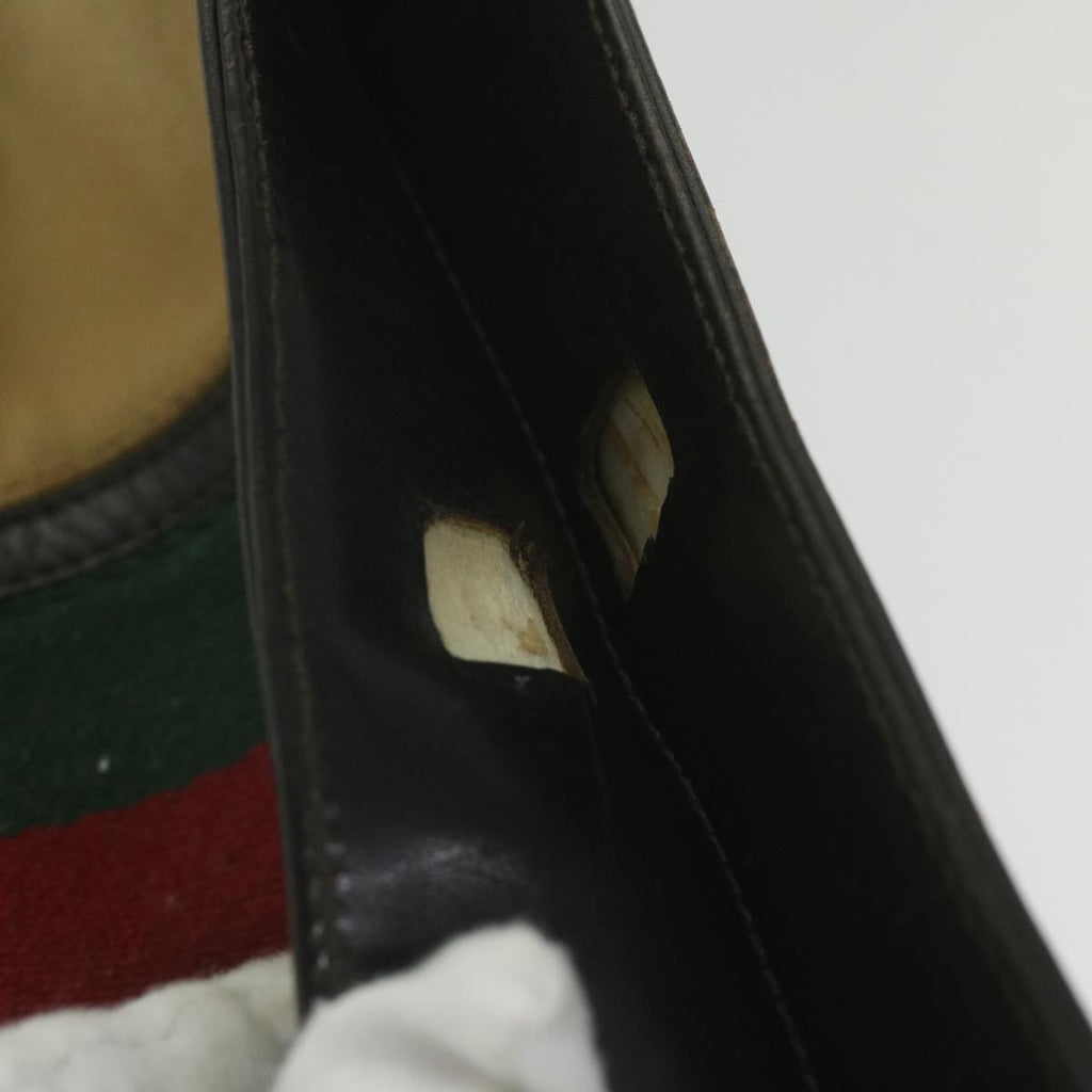 GUCCI Web Sherry Line Shoulder Bag Canvas Beige Red 001 4231 1705 59714