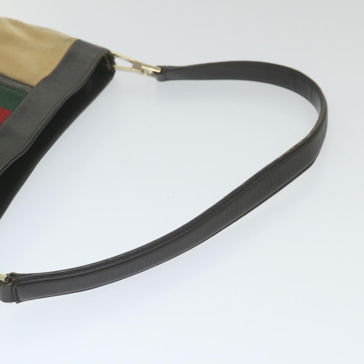 GUCCI Web Sherry Line Shoulder Bag Canvas Beige Red 001 4231 1705 59714