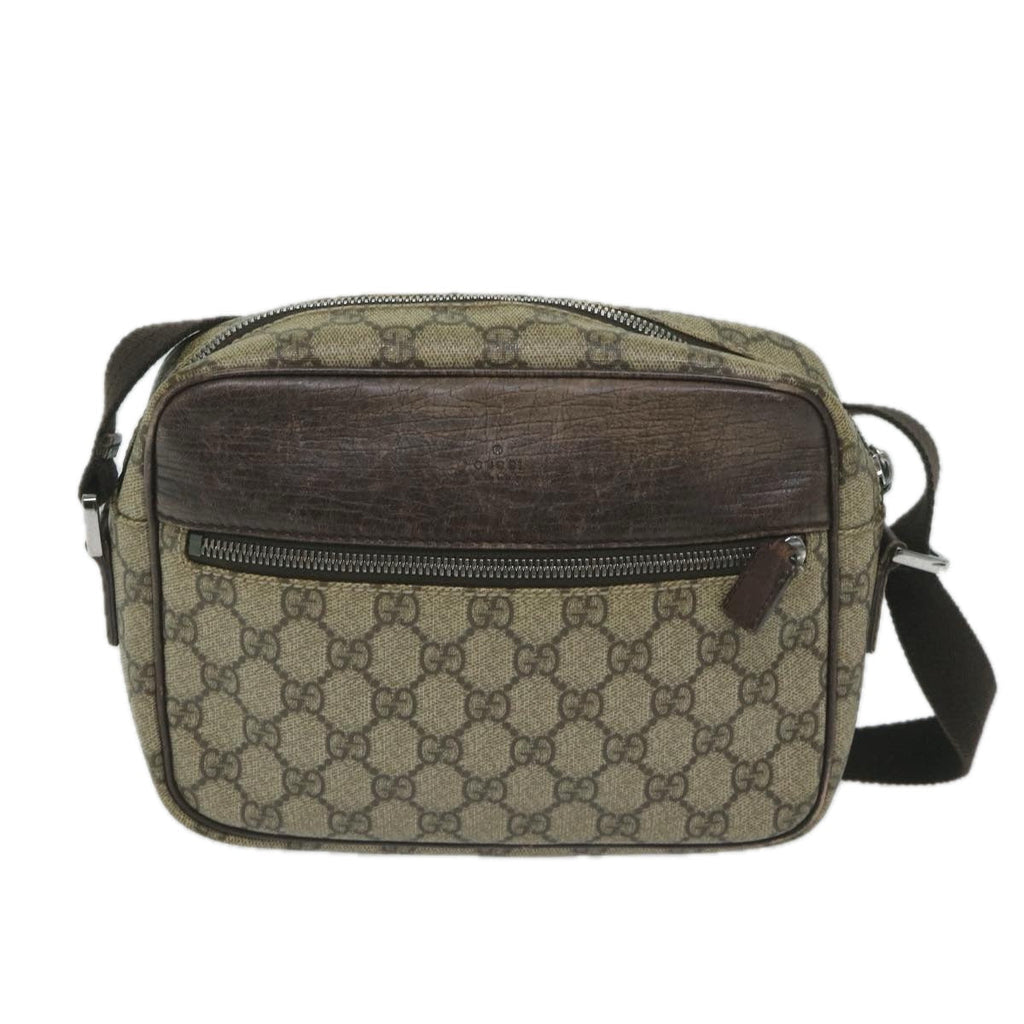 GUCCI GG Supreme Shoulder Bag Beige 114291 59716