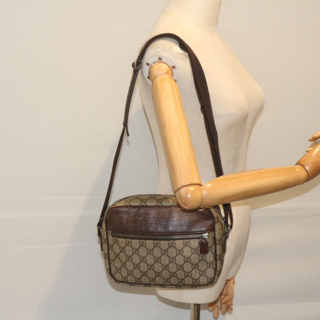 GUCCI GG Supreme Shoulder Bag Beige 114291 59716