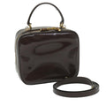 GUCCI Hand Bag Enamel 2way Brown 001 270 0323 59717