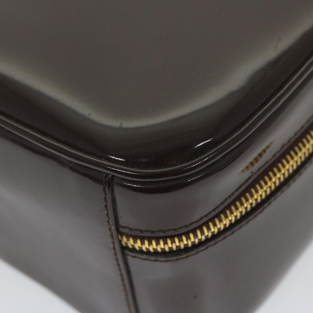 GUCCI Hand Bag Enamel 2way Brown 001 270 0323 59717