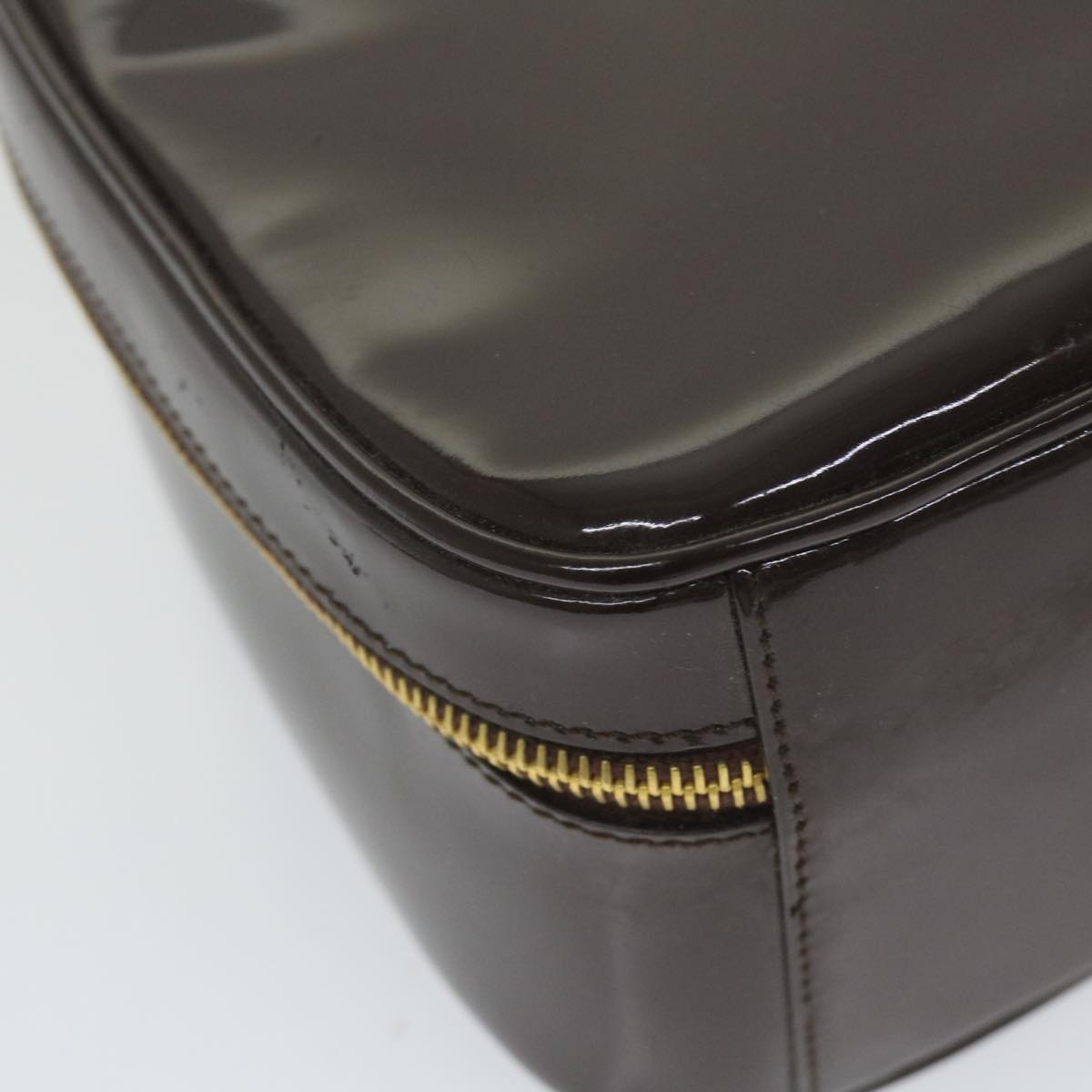 GUCCI Hand Bag Enamel 2way Brown 001 270 0323 59717