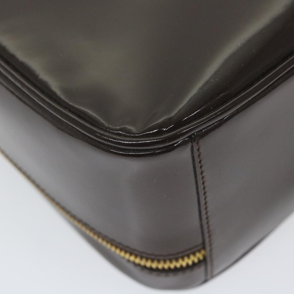 GUCCI Hand Bag Enamel 2way Brown 001 270 0323 59717