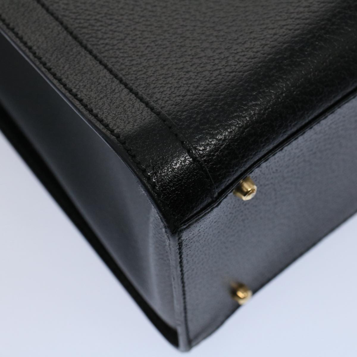 GUCCI Bamboo Hand Bag Leather Black 002 0260 200110 59718
