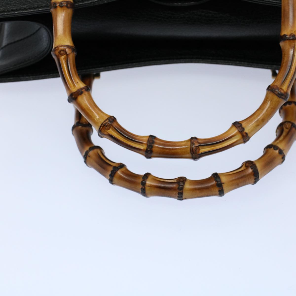 GUCCI Bamboo Hand Bag Leather Black 002 0260 200110 59718