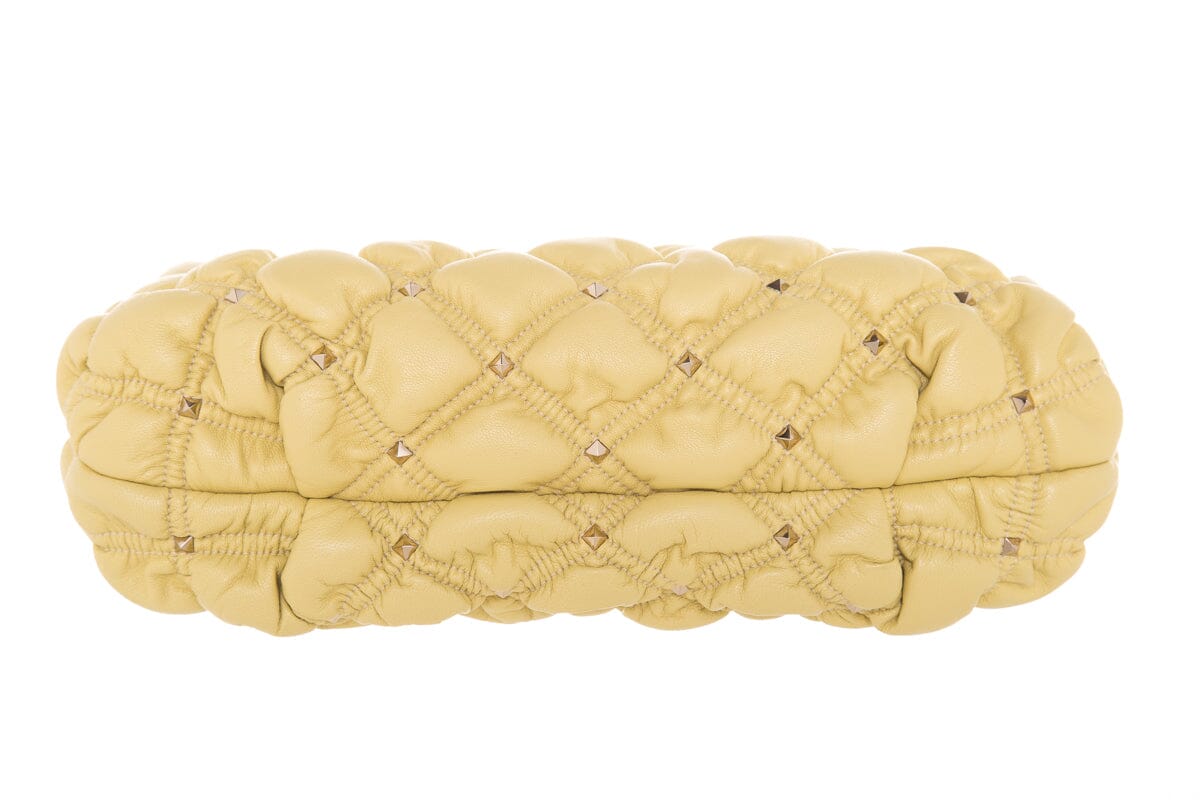 Valentino Garavani Spike Me Yellow Quilted Rockstud Cross-Body