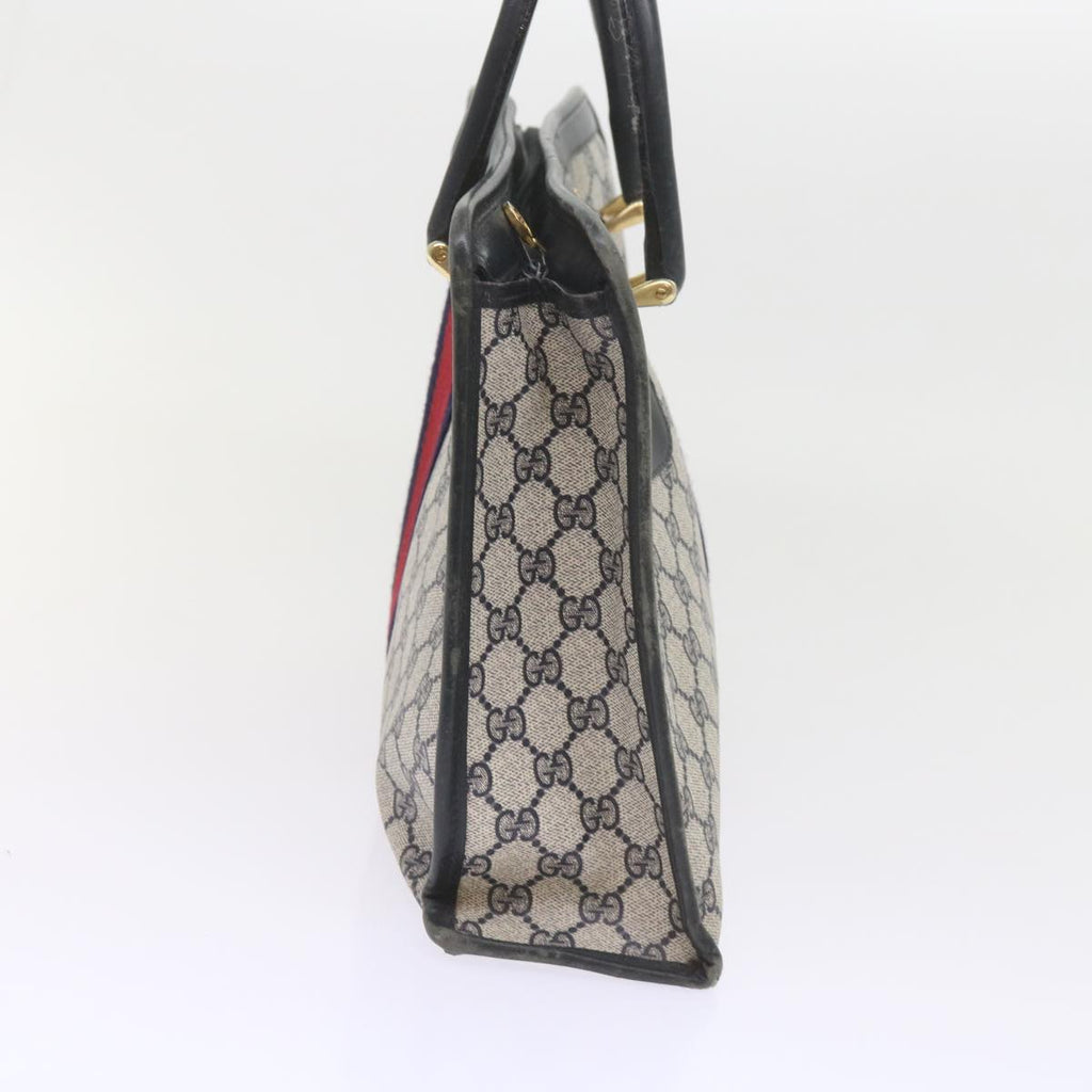 GUCCI GG Supreme Sherry Line Hand Bag PVC Leather Red Navy 010 378 59735