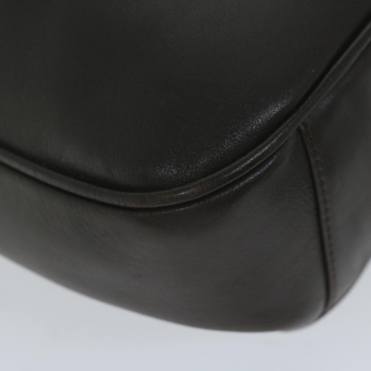GUCCI Bamboo Shoulder Bag Leather 2way Brown 59744