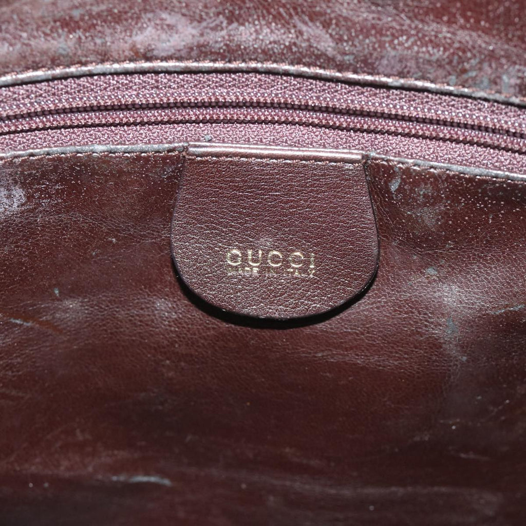 GUCCI Bamboo Shoulder Bag Leather 2way Brown 59744