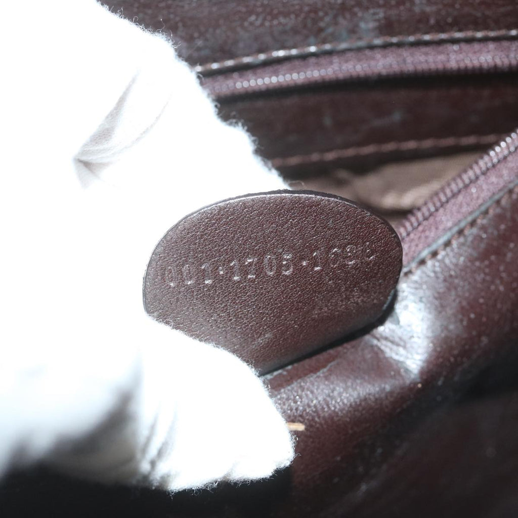 GUCCI Bamboo Shoulder Bag Leather 2way Brown 59744