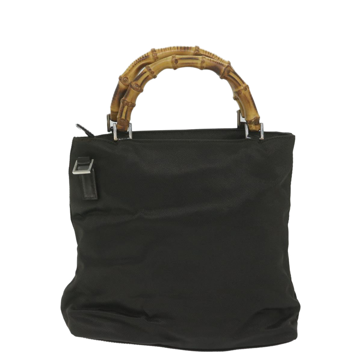 GUCCI Bamboo Hand Bag Nylon 2way Brown 59747