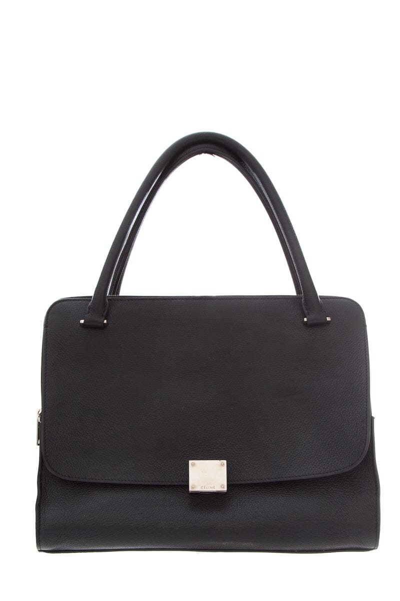 Celine Black Trapeze Double Zip Handbag