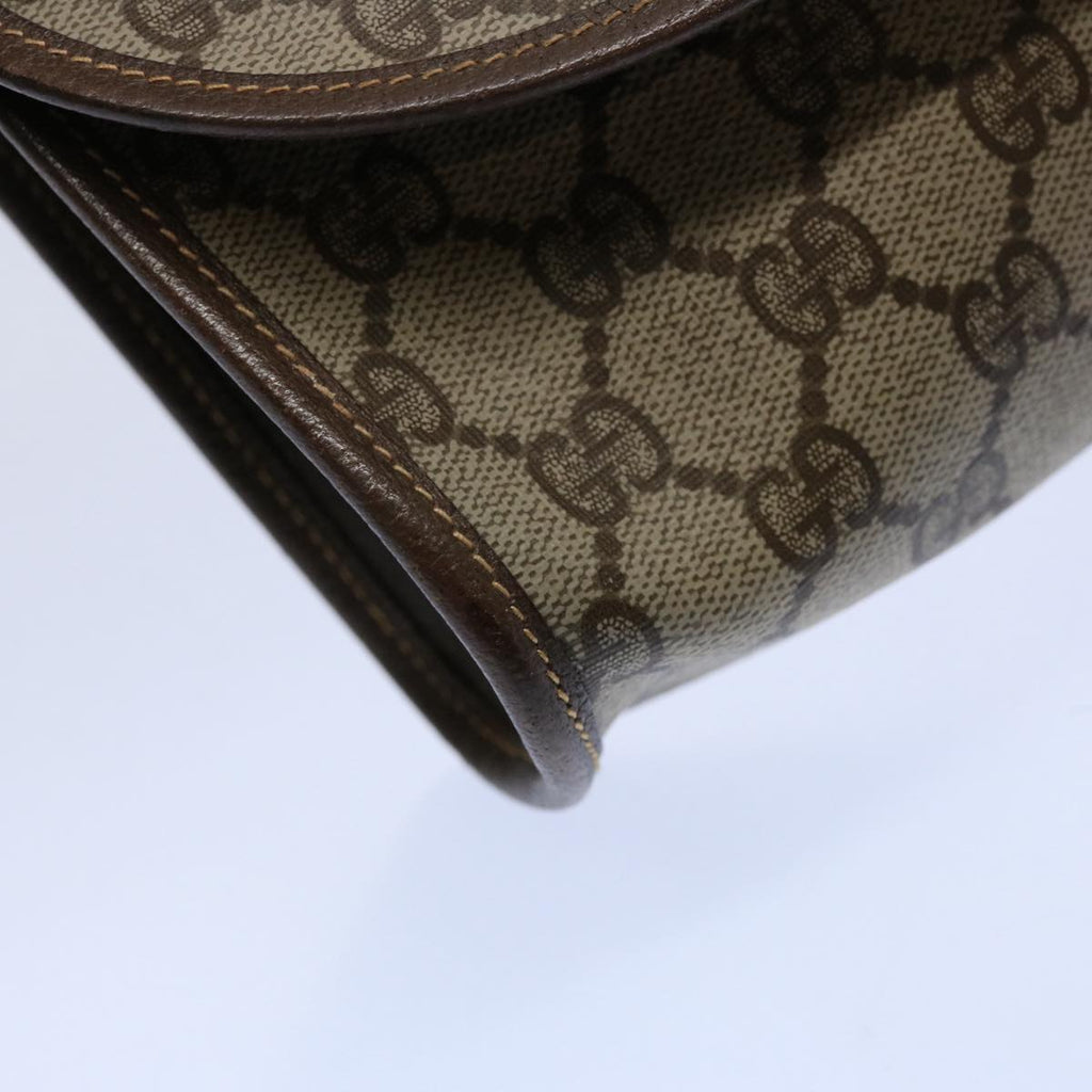 GUCCI GG Canvas Web Sherry Line Clutch Bag PVC Beige Green Red 59919
