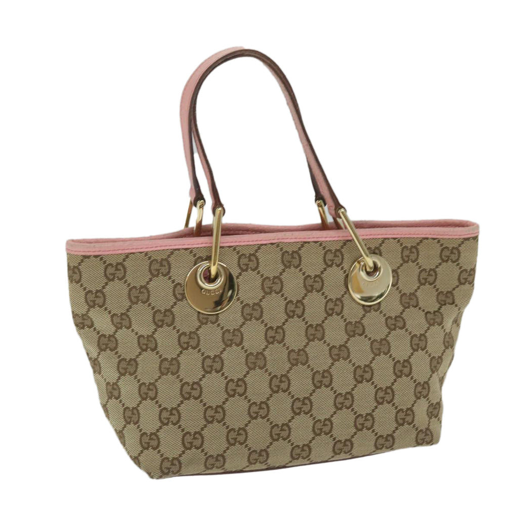 GUCCI GG Canvas Hand Bag Beige 120844 59962