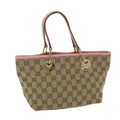 GUCCI GG Canvas Hand Bag Beige 120844 59962