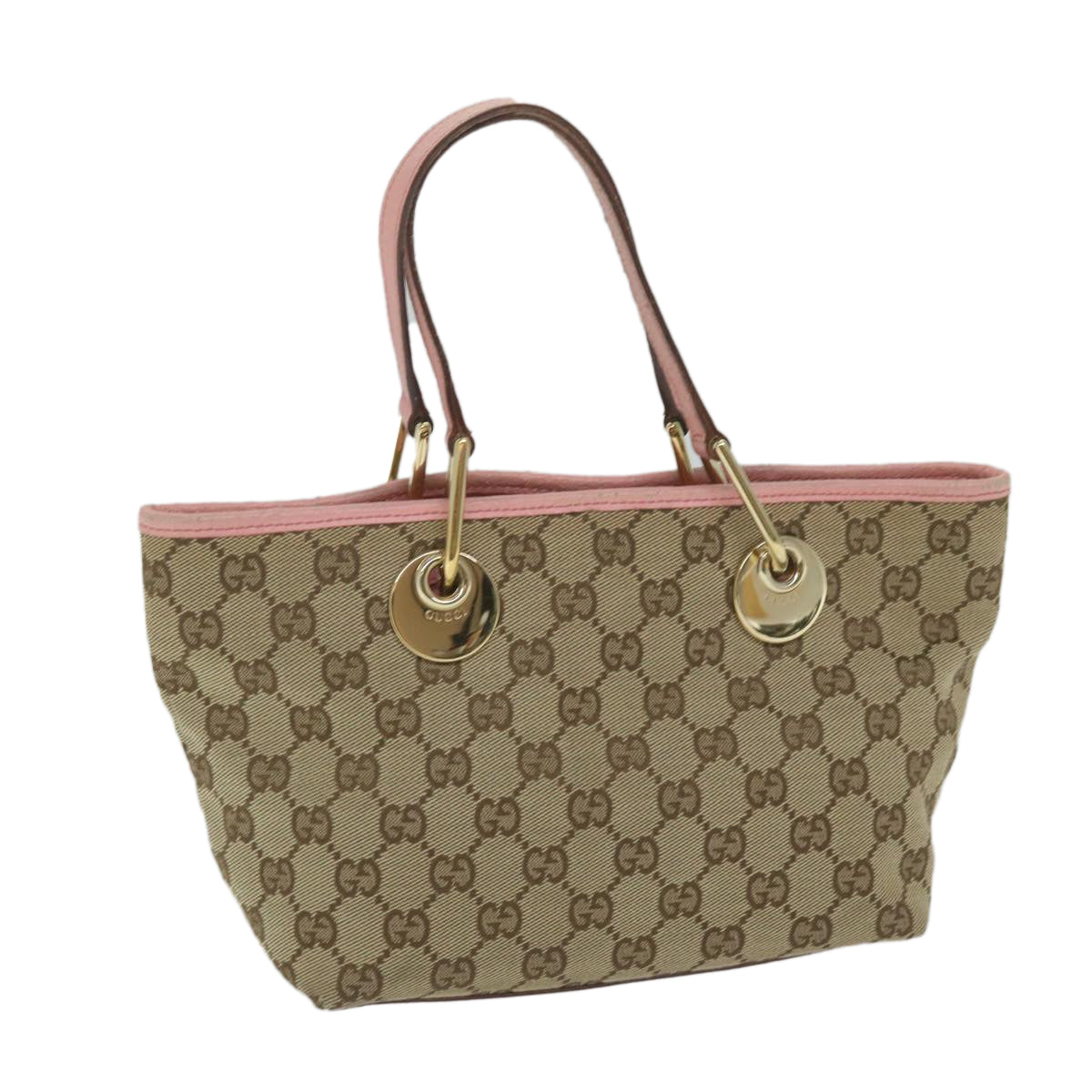 GUCCI GG Canvas Hand Bag Beige 120844 59962