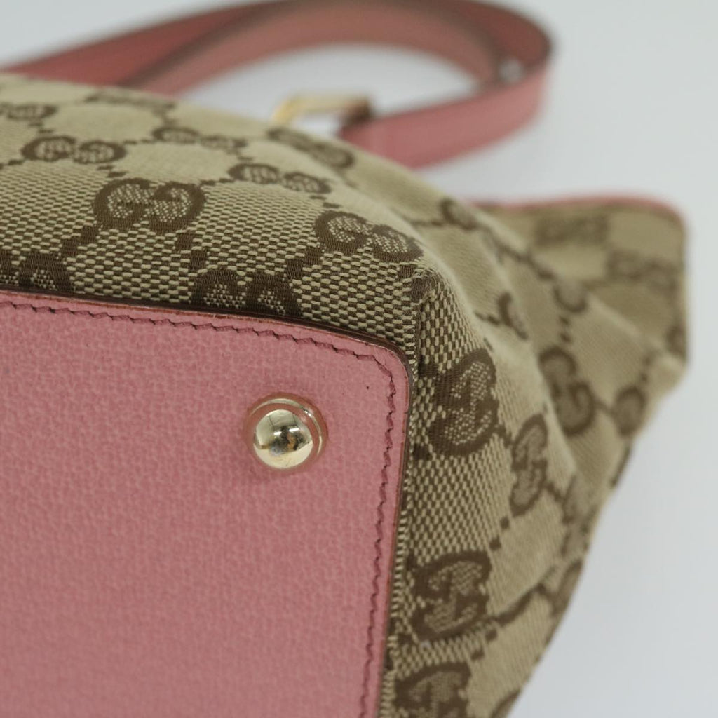 GUCCI GG Canvas Hand Bag Beige 120844 59962