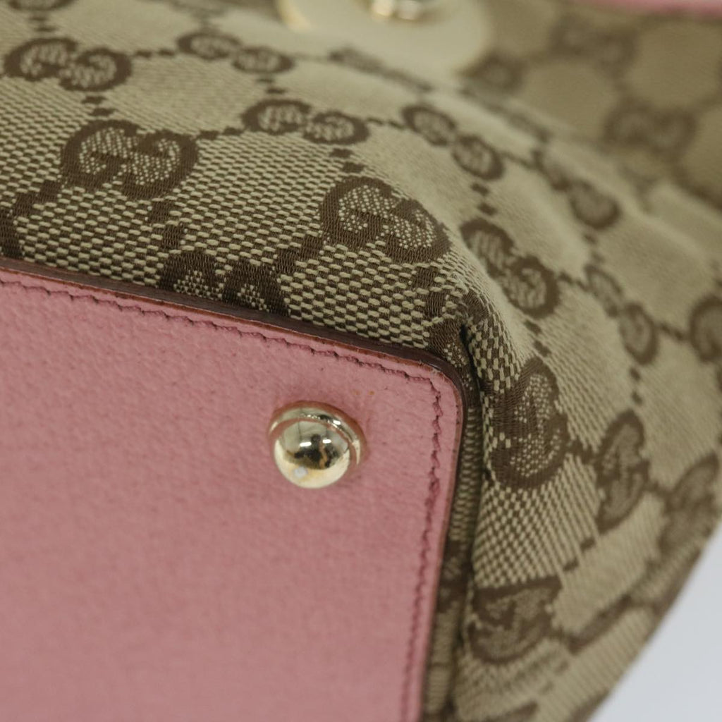 GUCCI GG Canvas Hand Bag Beige 120844 59962