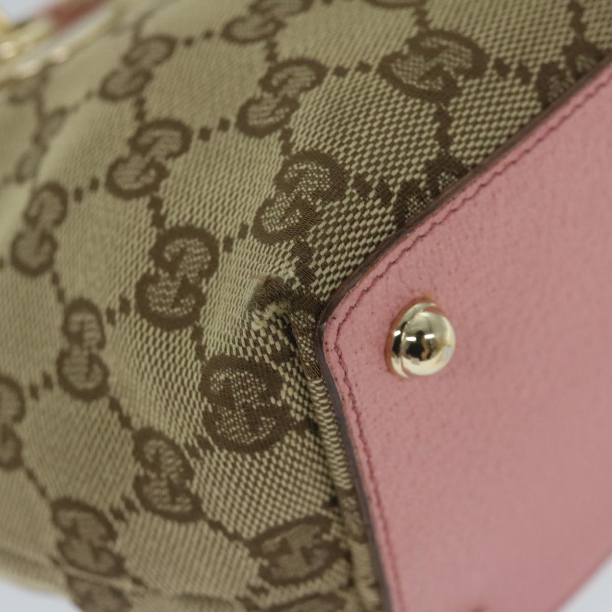 GUCCI GG Canvas Hand Bag Beige 120844 59962