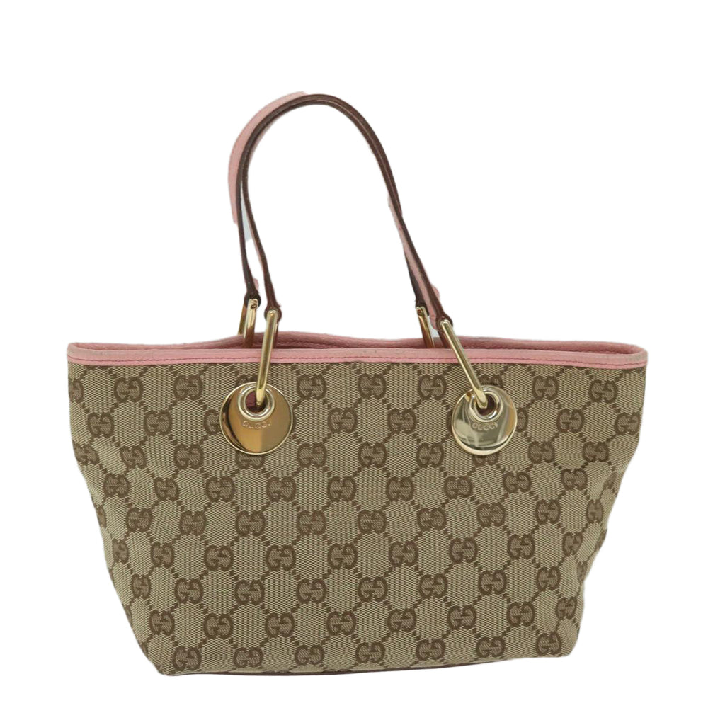 GUCCI GG Canvas Hand Bag Beige 120844 59962