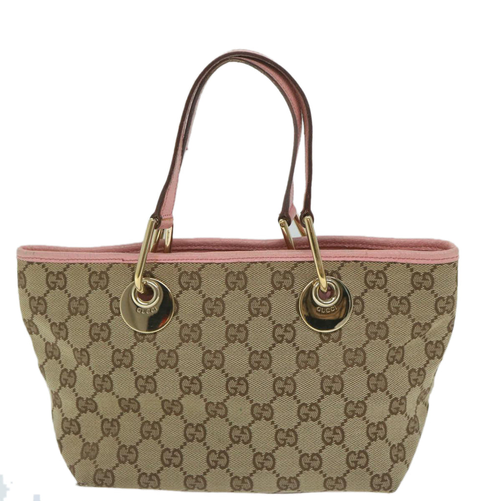 GUCCI GG Canvas Hand Bag Beige 120844 59962