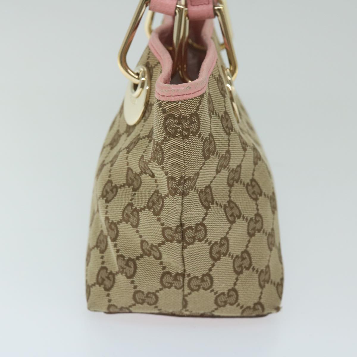 GUCCI GG Canvas Hand Bag Beige 120844 59962