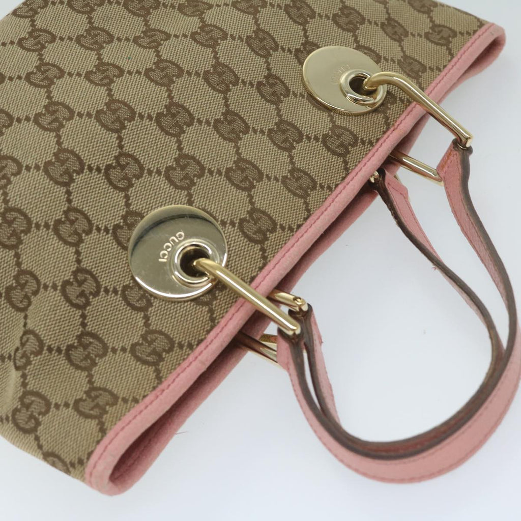 GUCCI GG Canvas Hand Bag Beige 120844 59962