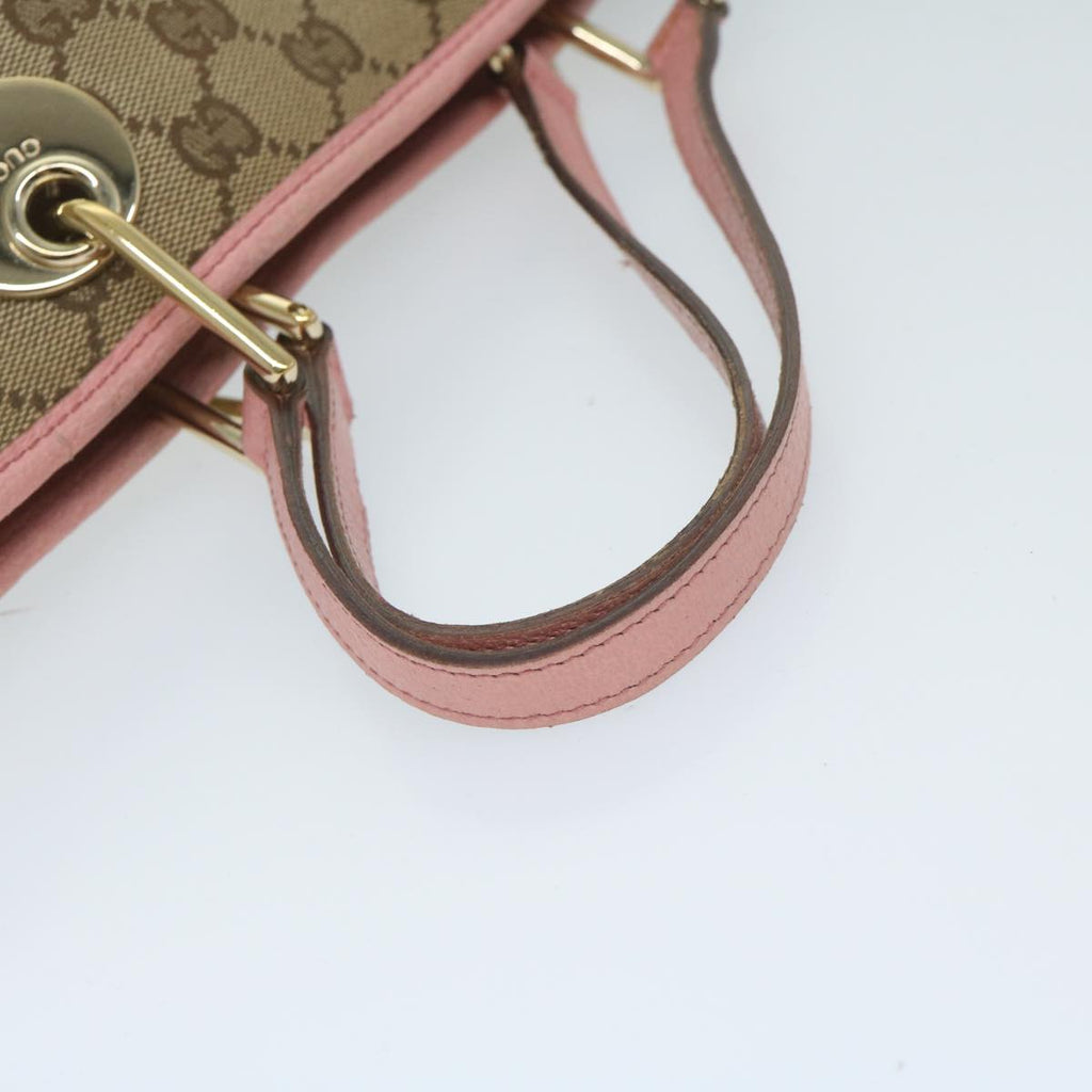 GUCCI GG Canvas Hand Bag Beige 120844 59962