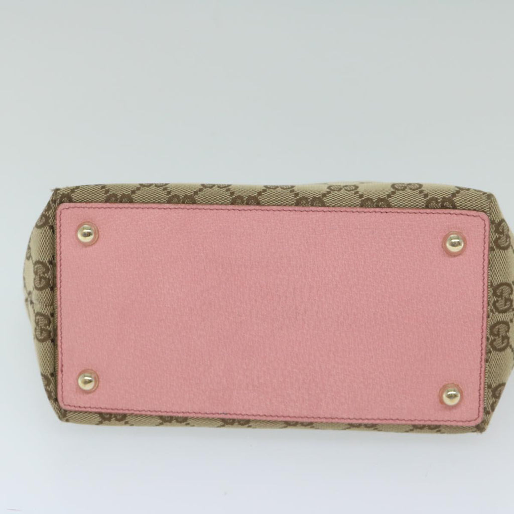 GUCCI GG Canvas Hand Bag Beige 120844 59962