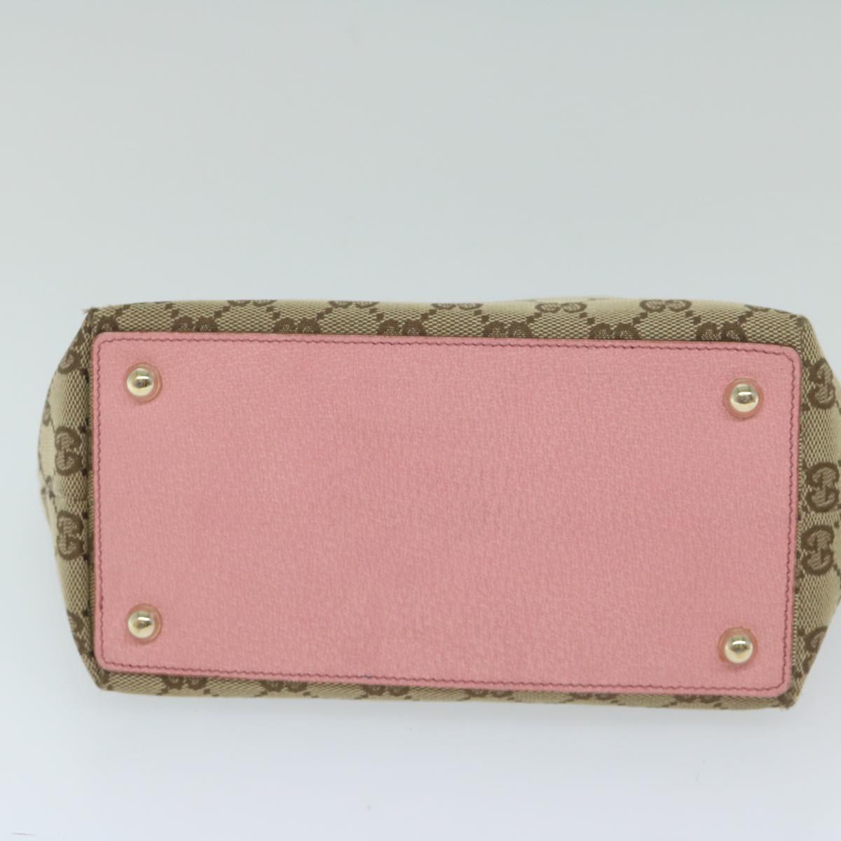 GUCCI GG Canvas Hand Bag Beige 120844 59962