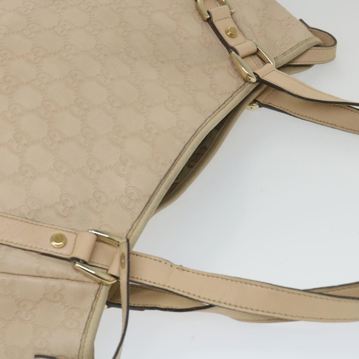 GUCCI GG Canvas Guccissima Tote Bag Beige 130736 59963