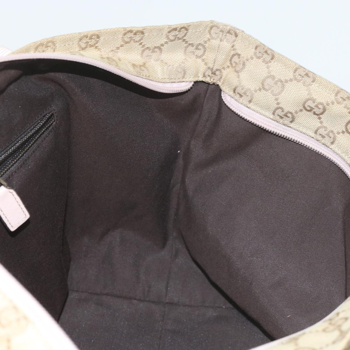 GUCCI GG Canvas Sherry Line Tote Bag Beige Light Blue Green 131230 59964