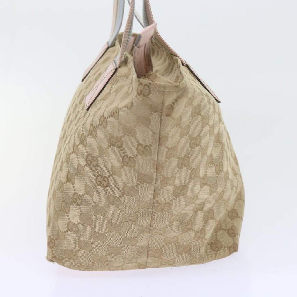 GUCCI GG Canvas Sherry Line Tote Bag Beige Light Blue Green 131230 59964