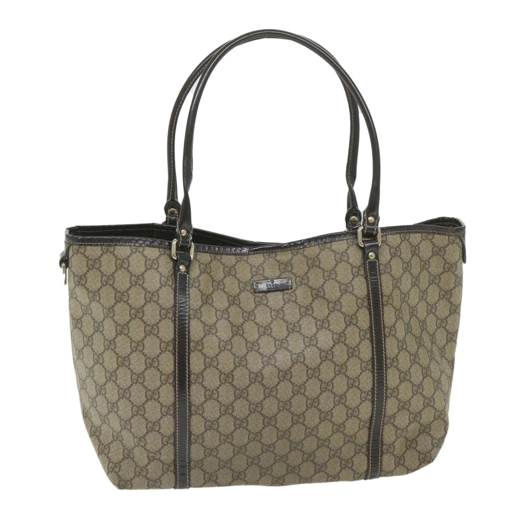 GUCCI GG Supreme Tote Bag PVC Leather Beige 197953 59966