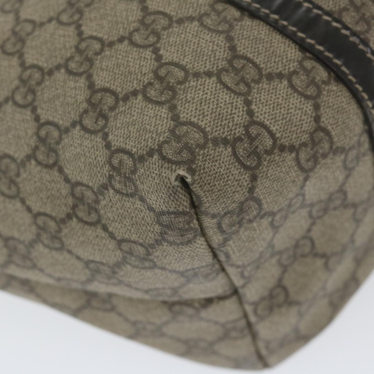 GUCCI GG Supreme Tote Bag PVC Leather Beige 197953 59966