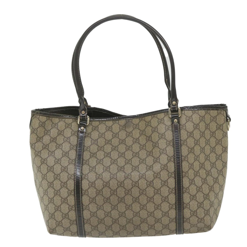 GUCCI GG Supreme Tote Bag PVC Leather Beige 197953 59966