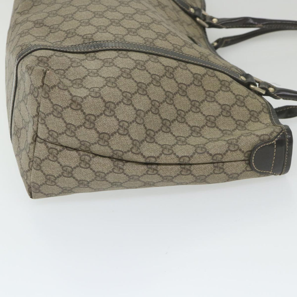 GUCCI GG Supreme Tote Bag PVC Leather Beige 197953 59966
