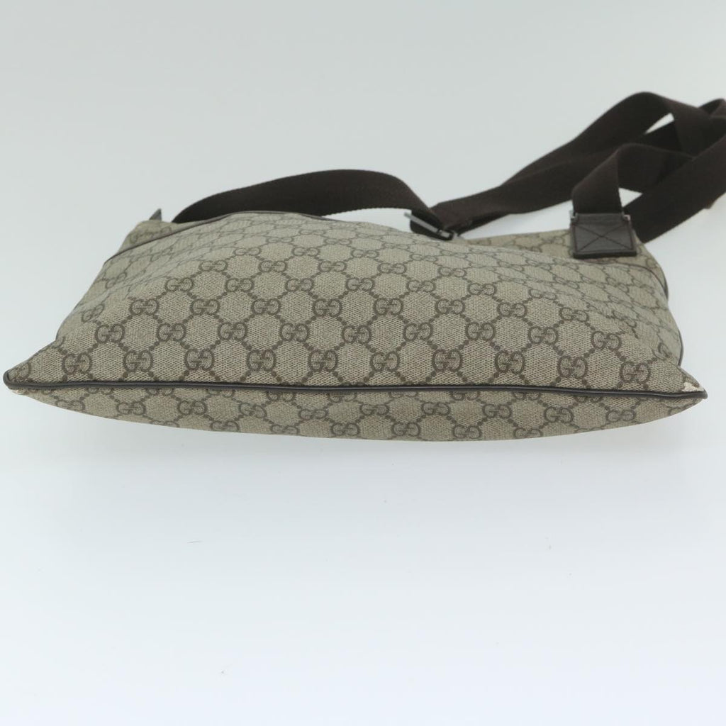 GUCCI GG Supreme Shoulder Bag PVC Leather Beige 141198 59967